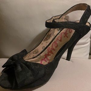 Black Lace High Heels